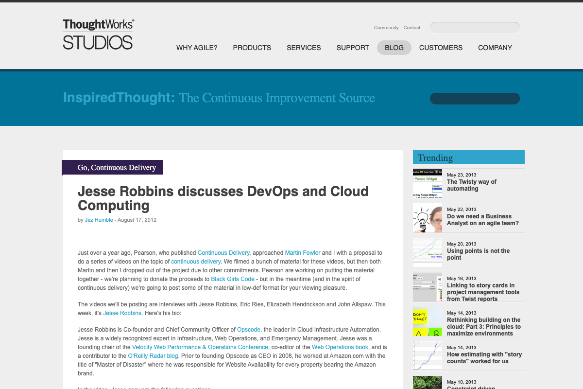 Thoughtworks article