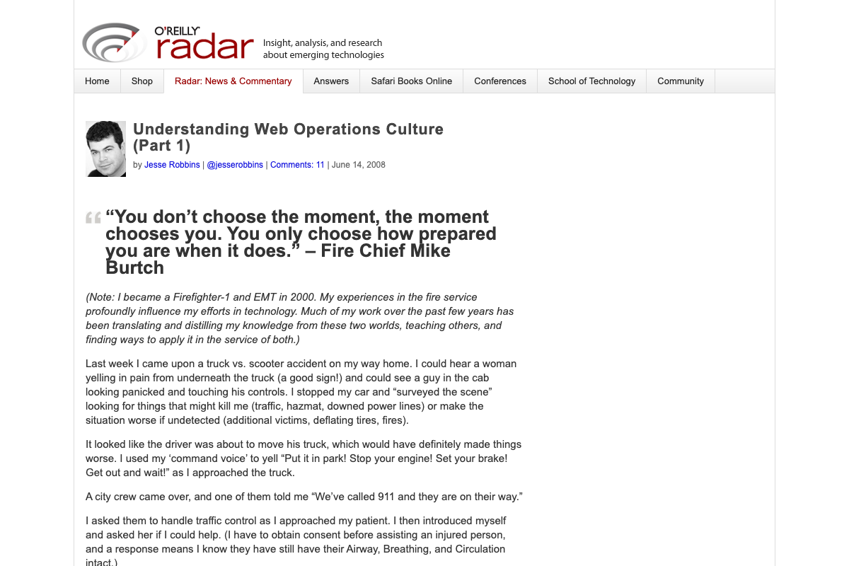 O'Reilly Radar article